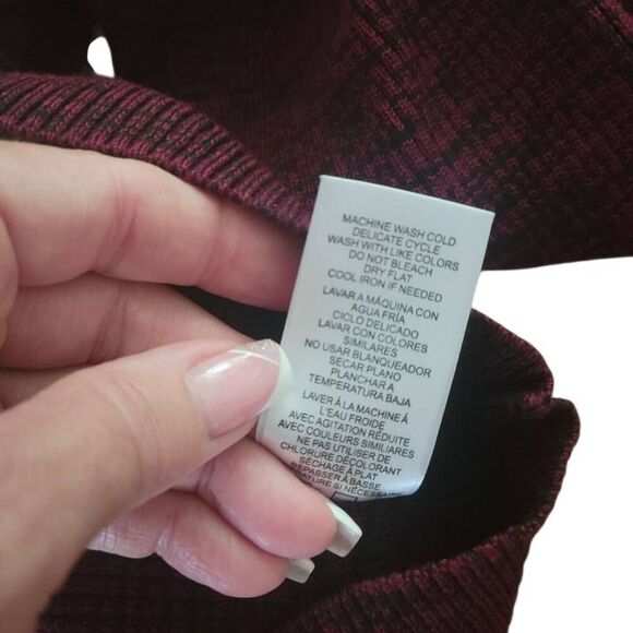 Nina Leonard Red Wine Bell Sleeve Ribbed Sweater Dress BRAND NEW - Picture 10 of 12